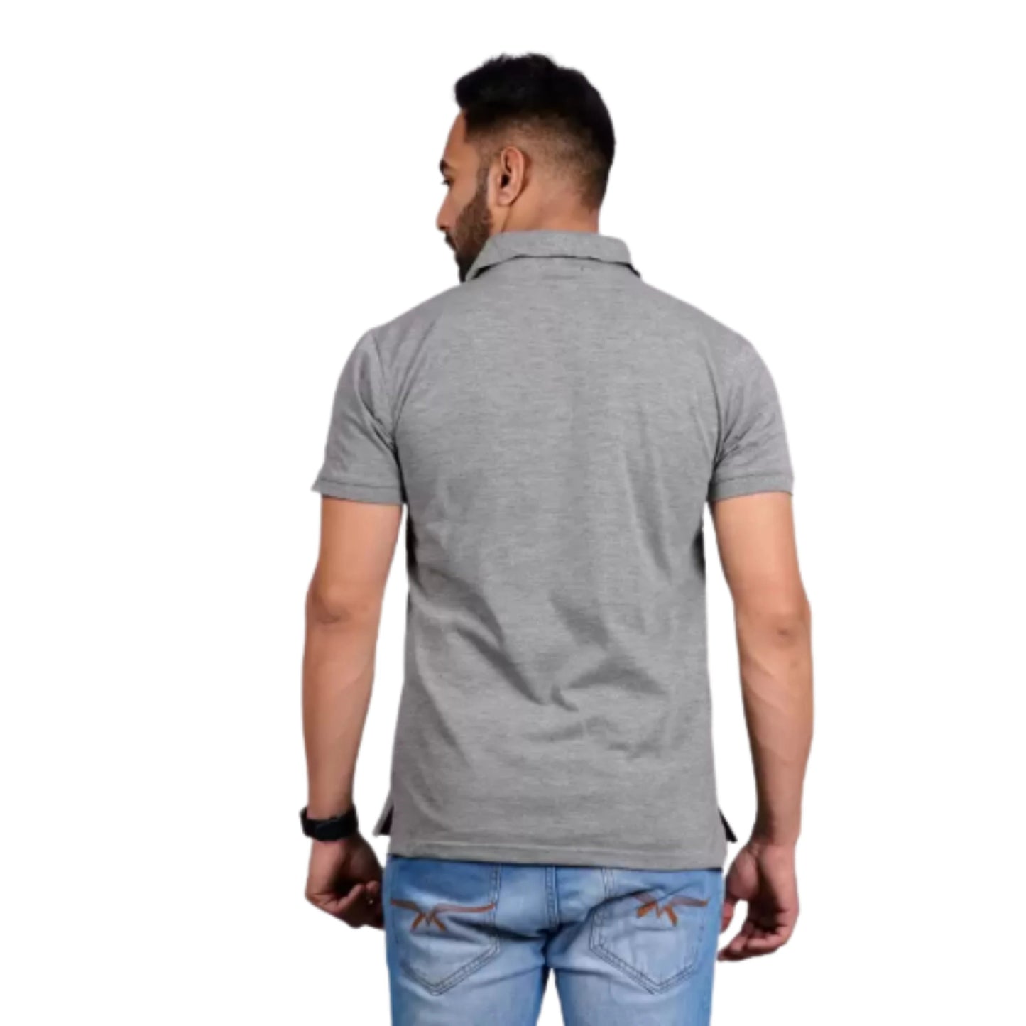 Men Pocket Metty Light Grey T-Shirt with FickaPlus Ficka Official