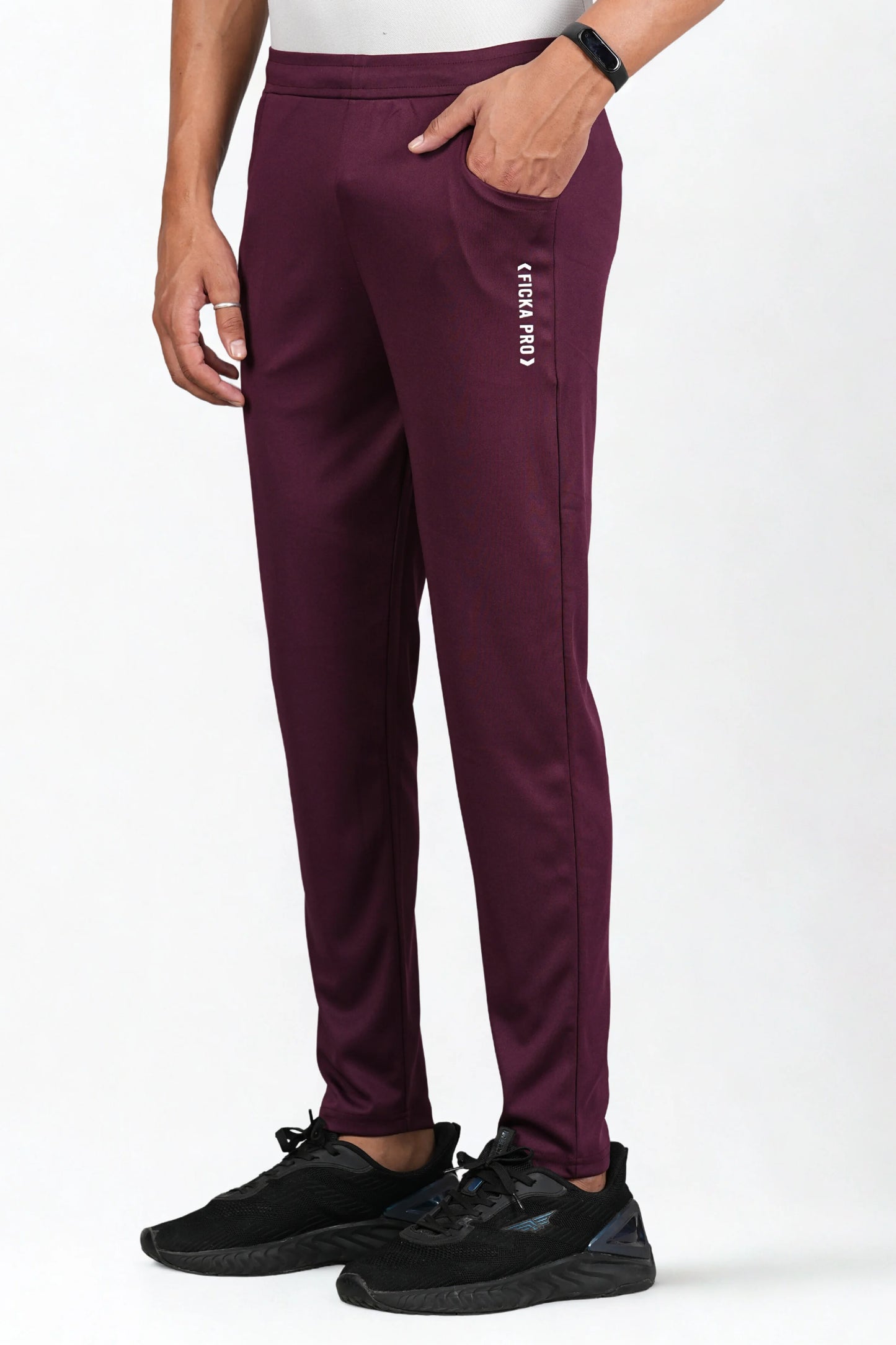 Ficka Men Sports Maroon Trackpant - Ficka.in