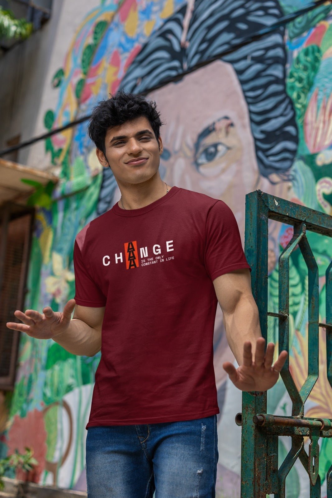 Ficka's Premium Maroon Cotton Changer Printed for Men’s Fashion