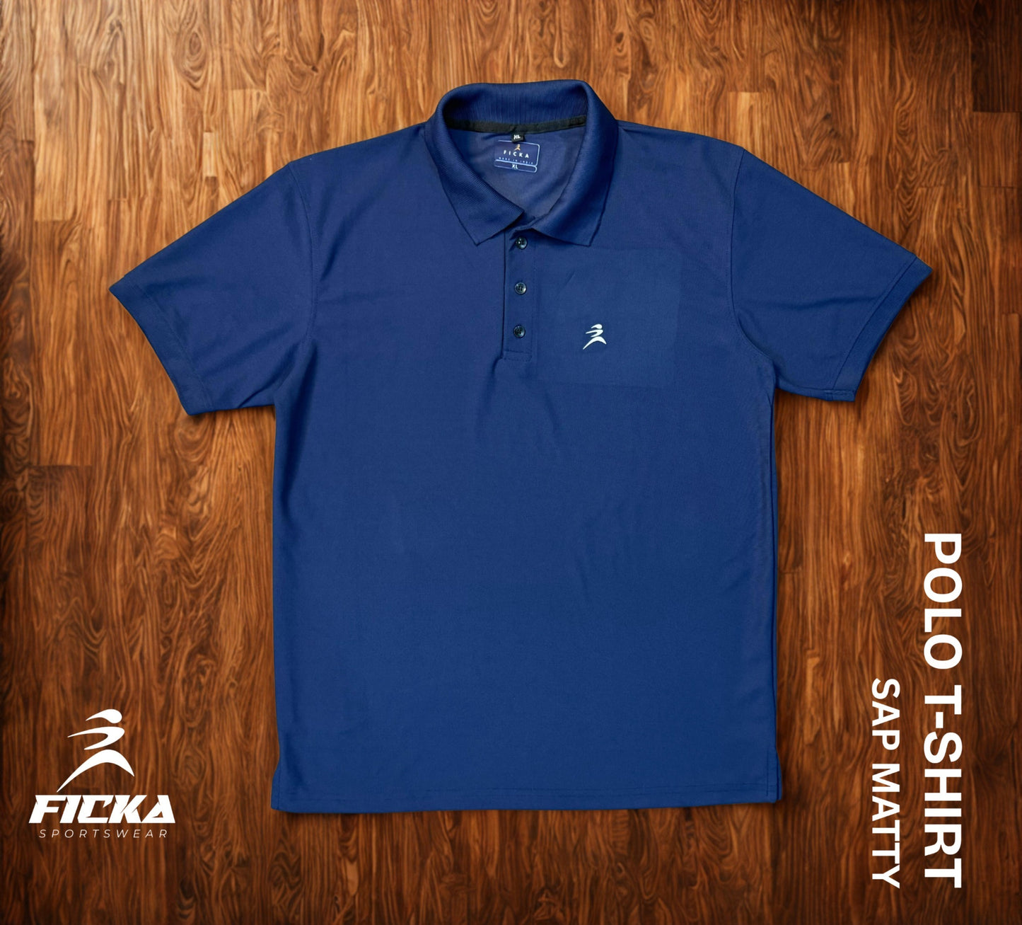 Ficka Navy Blue Polo Matty T-shirt For Men