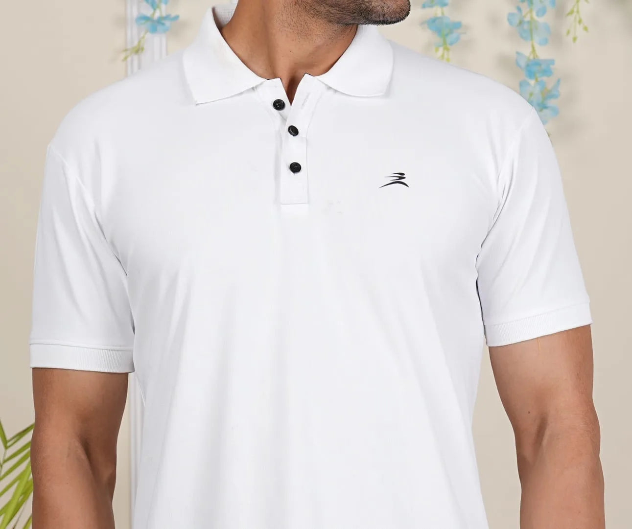 FICKA Polo Sap Matty White T-shirt For Men
