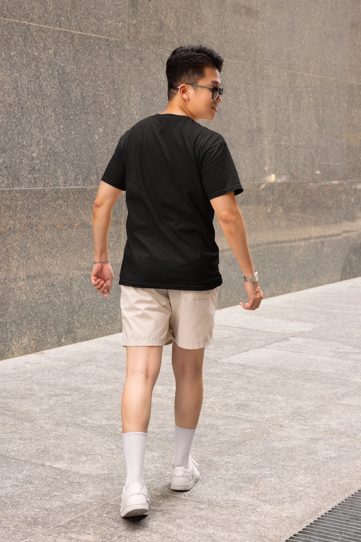 Men Black Skate Printed Regular Fit Cotton T-Shirt