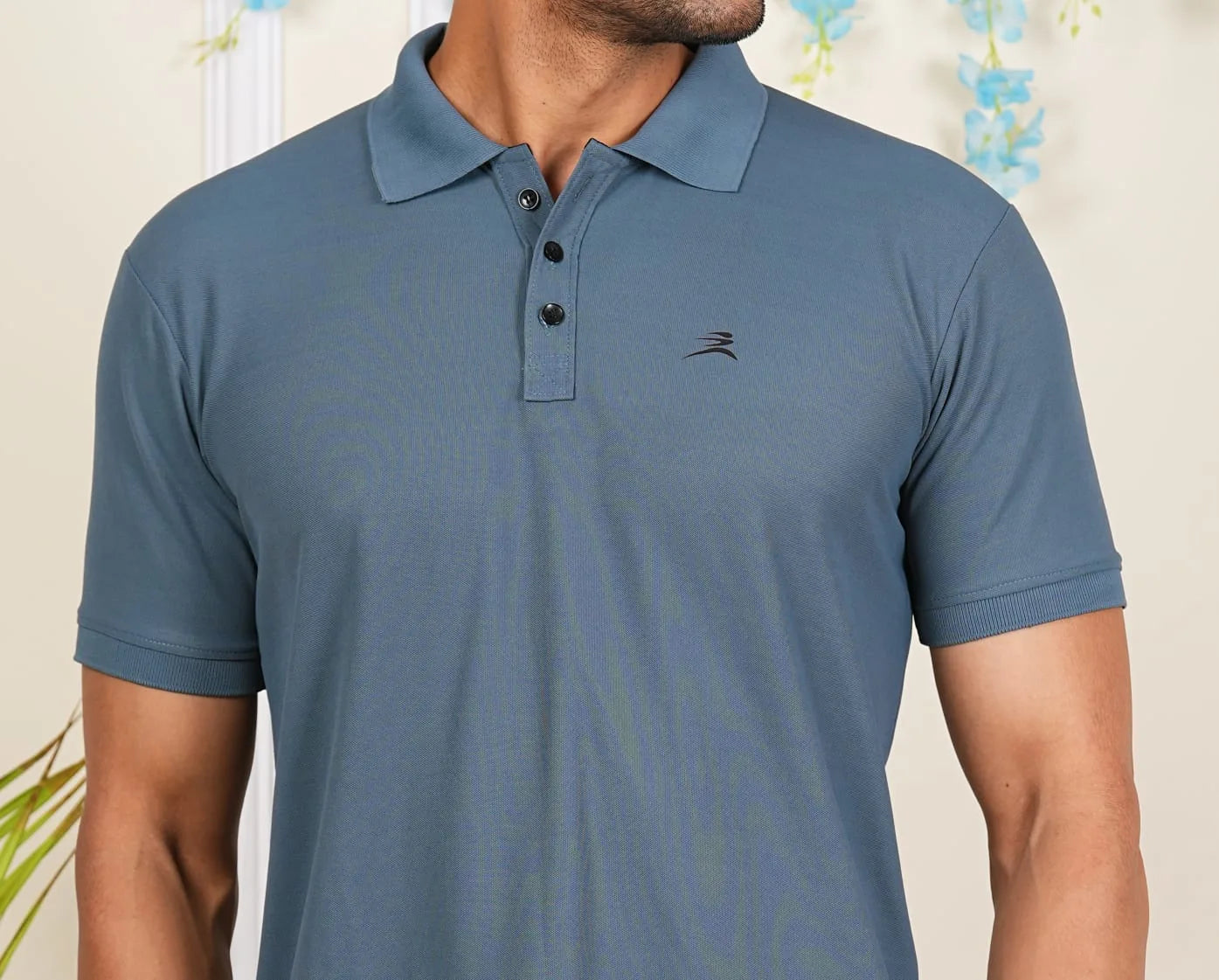 FICKA Polo Sap Matty Dark Grey T-shirt For Men