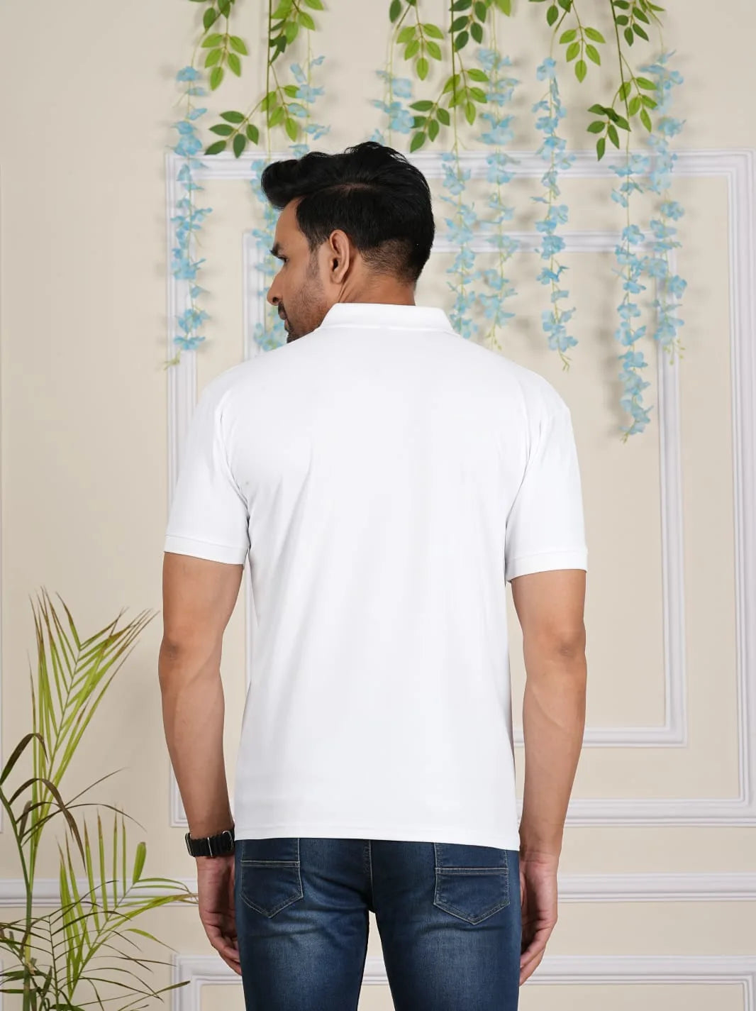 FICKA Polo Sap Matty White T-shirt For Men