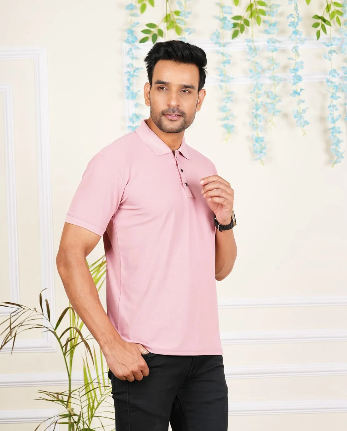 FICKA Polo Sap Matty Pink T-shirt For Men Ficka Official