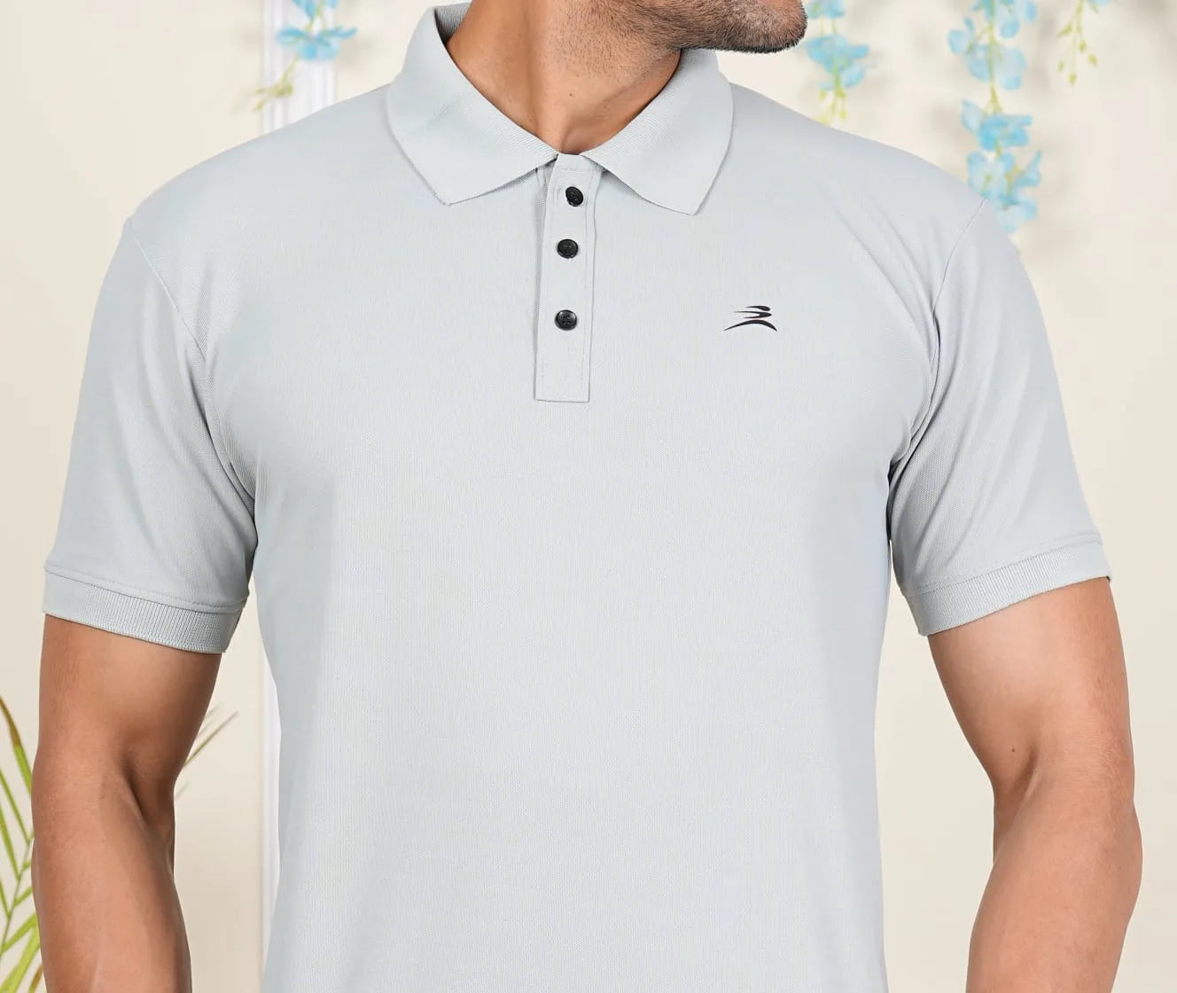 FICKA Polo Sap Matty Light Grey T-shirt For Men