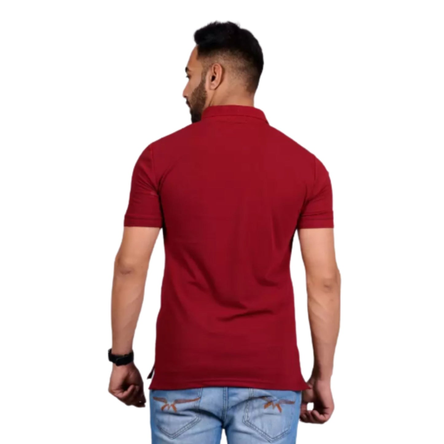 Men Pocket Metty Maroon T-Shirt with FickaPlus