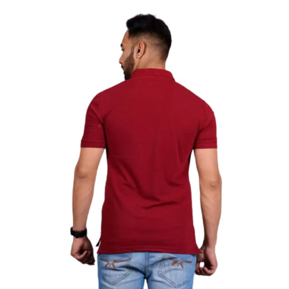 Men Pocket Metty Maroon T-Shirt with FickaPlus