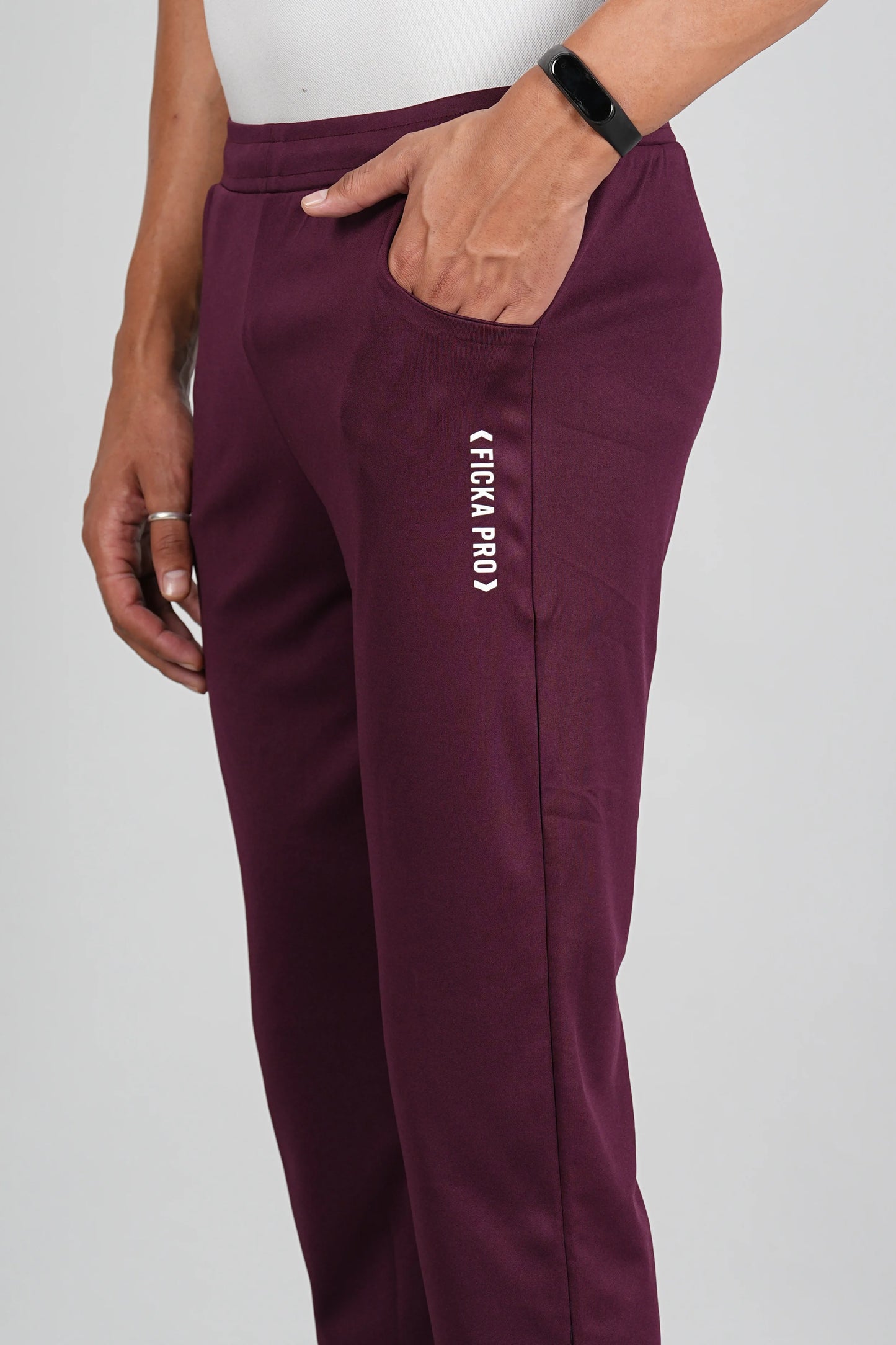 Ficka Men Sports Maroon Trackpant - Ficka.in
