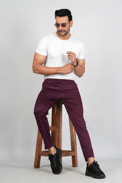 Ficka Men Sports Maroon Trackpant - Ficka.in