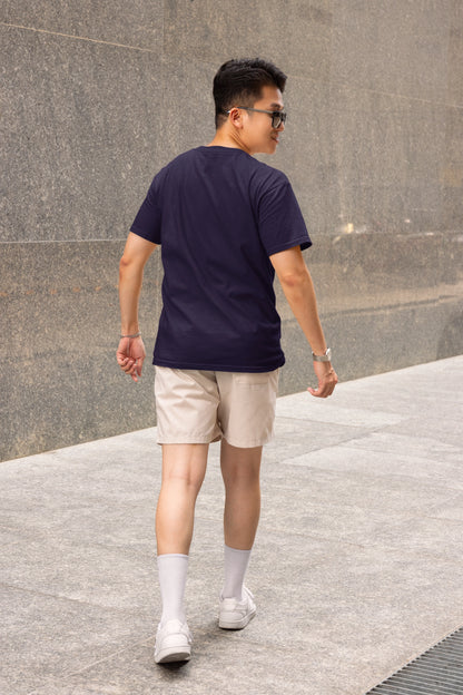 Men Blue Skate Printed Regular Fit Cotton T-Shirt