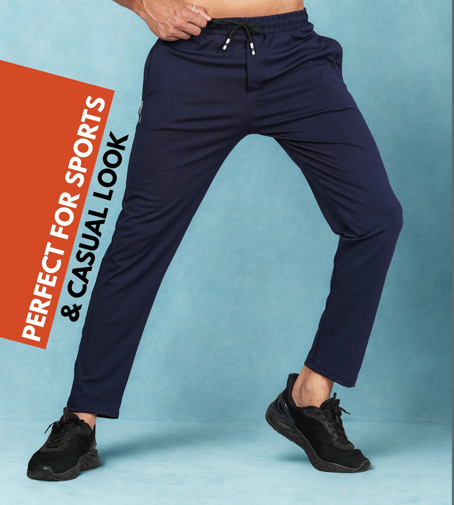 FICKA Navyblue & Darkgrey Pack of Two Trackpant