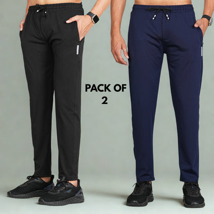 FICKA Pack of 2 Men’s Trackpants – Sports, Gym & Casual Wear