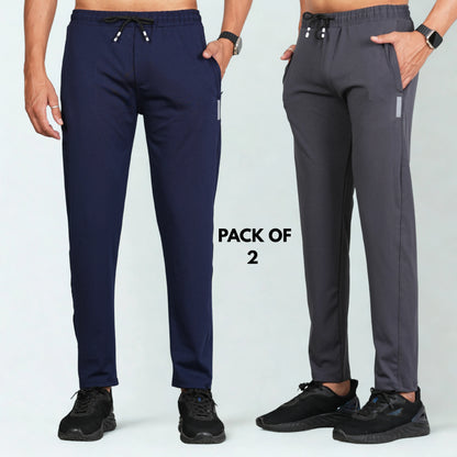 FICKA Navyblue & Darkgrey Pack of Two Trackpant