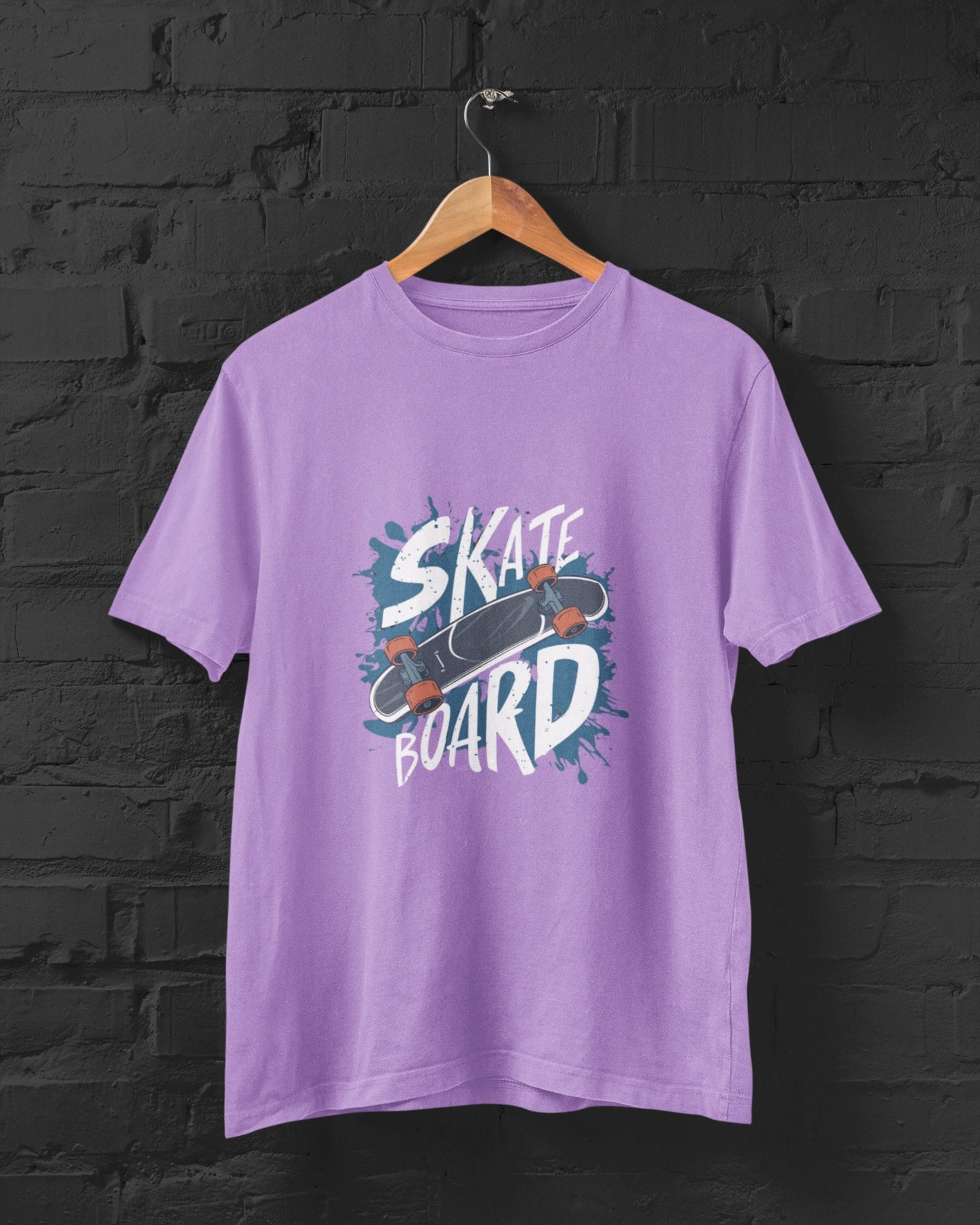 Men Sky Skate Printed Regular Fit Cotton T-Shirt