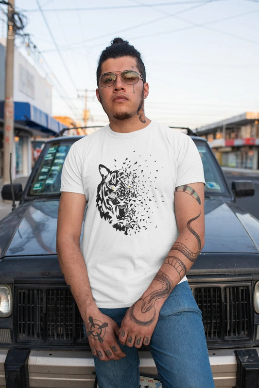Men's Cotton Printed White T-Shirt – Stylish & Comfortable Casual Wear