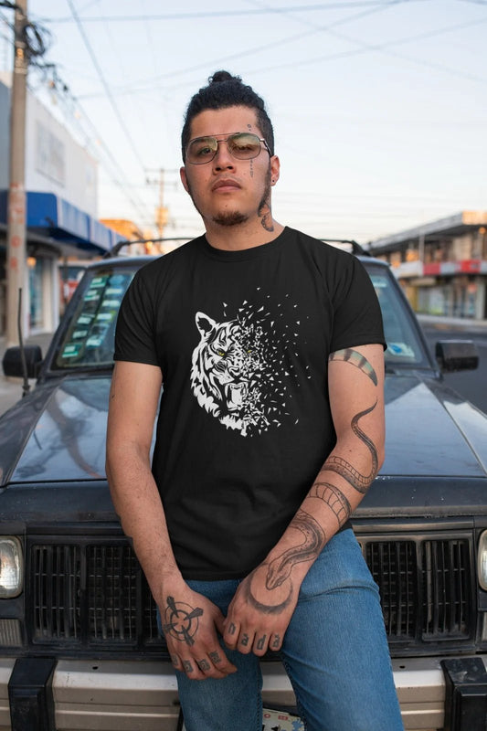 Men's Cotton Printed Black T-Shirt – Stylish & Comfortable Casual Wear
