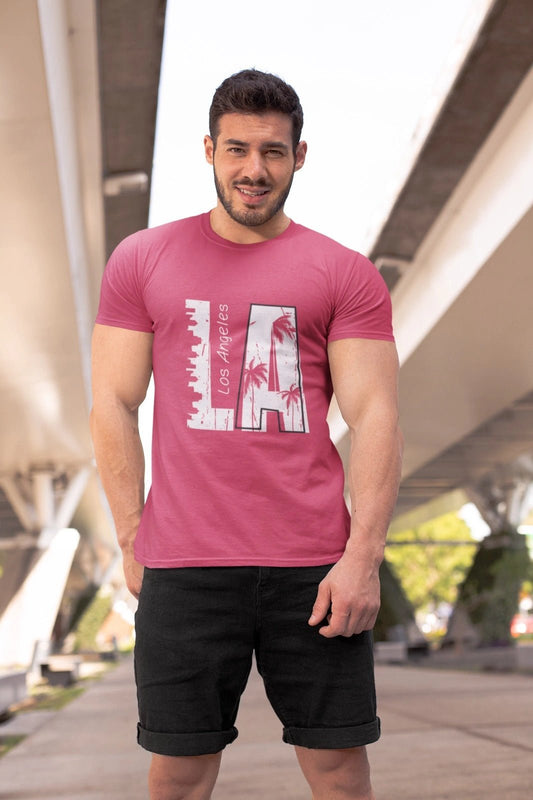 Printed Los Angeles  Design Cotton Onion T-Shirt for Men
