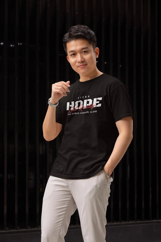 Men's Cotton Printed Black  T-Shirt Design for Inspired Style