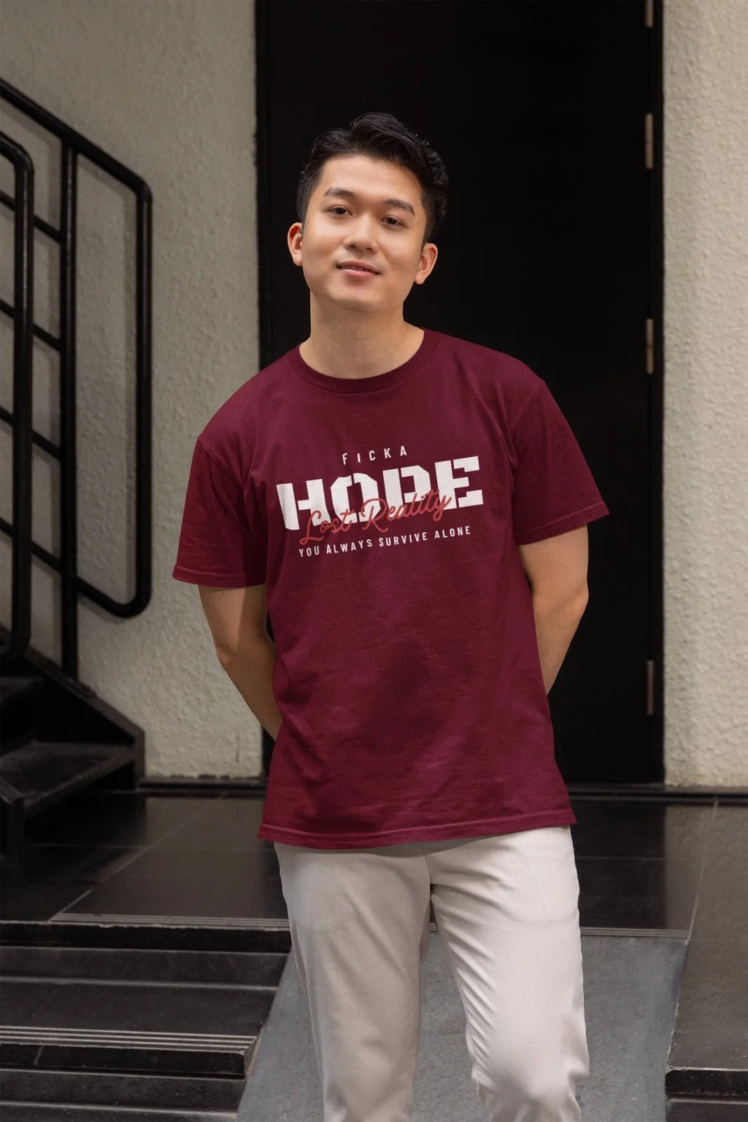 Men's Cotton Printed Maroon  T-Shirt Design for Inspired Style