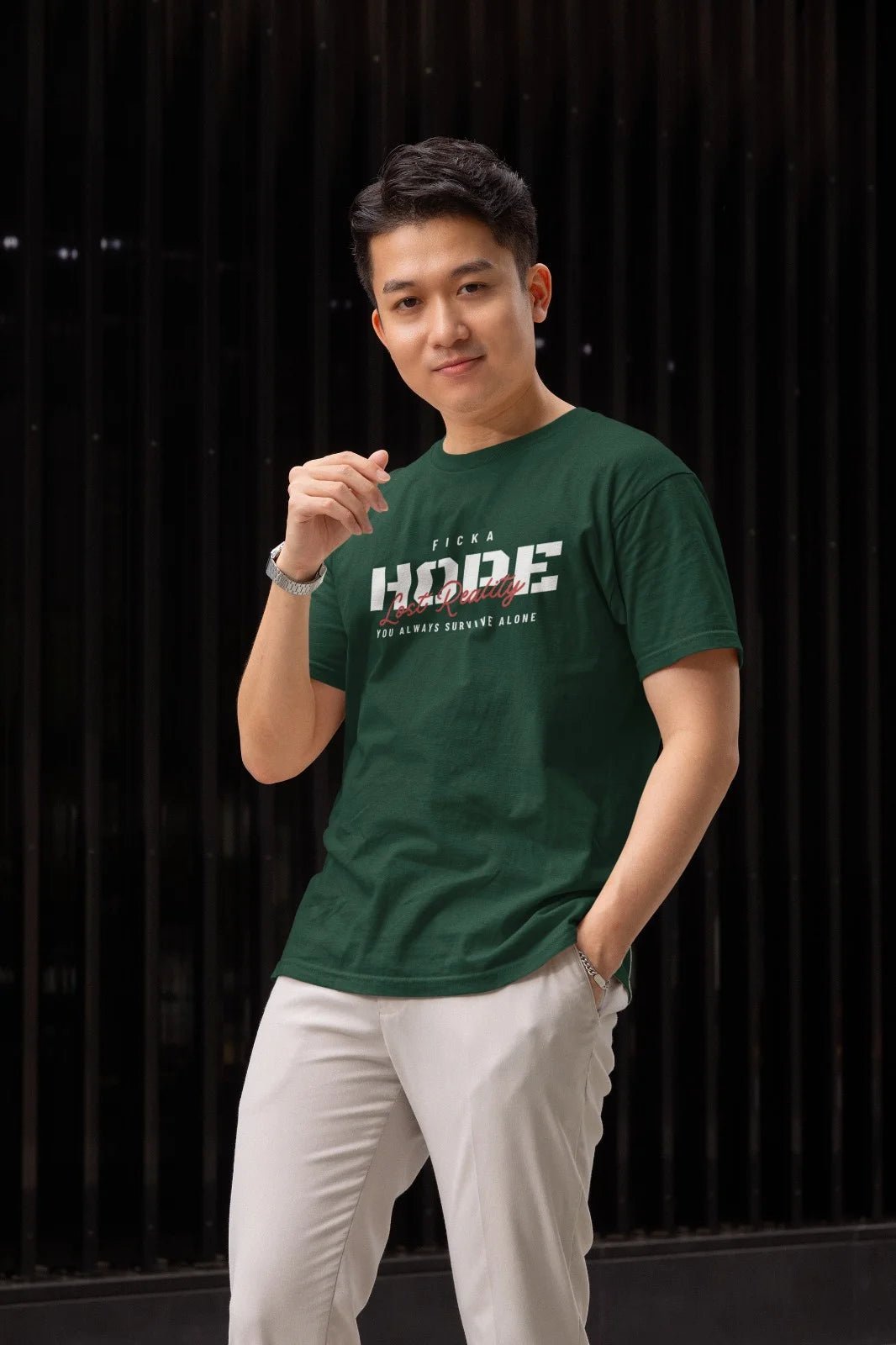 Men's Cotton Printed Green  T-Shirt Design for Inspired Style