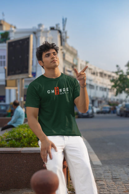Ficka's Premium Green Cotton Changer Printed for Men’s Fashion