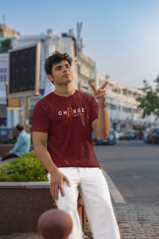Ficka's Premium Maroon Cotton Changer Printed for Men’s Fashion