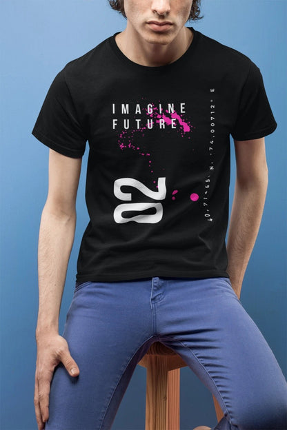 Ficka’s Iconic Black Cotton Printed T-Shirt – Perfect for Everyday Style