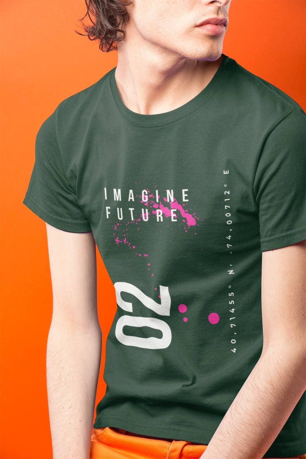 Ficka’s Iconic Olive Cotton Printed T-Shirt – Perfect for Everyday Style