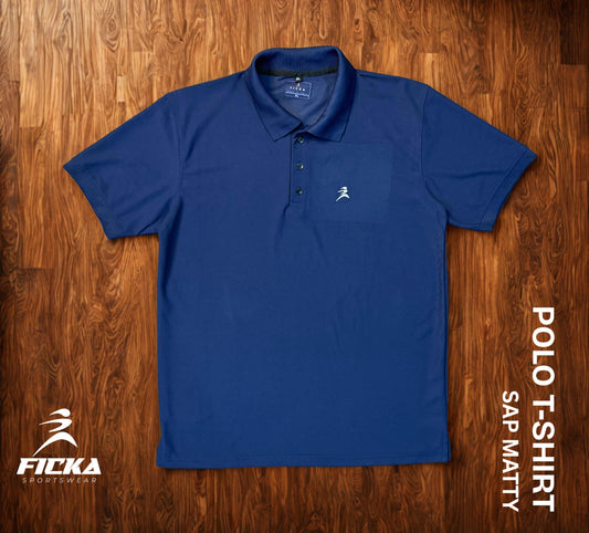 Ficka Navy Blue Polo Matty T-shirt For Men