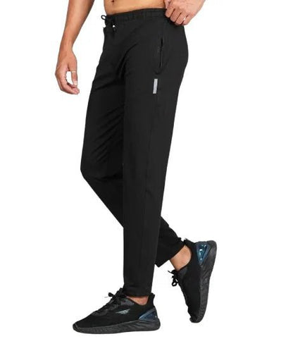 Men Solid Relax Fit Navy Blue Joggers with FickaPlus