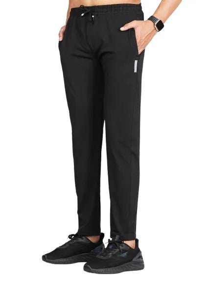 Men Solid Relax Fit Navy Blue Joggers with FickaPlus