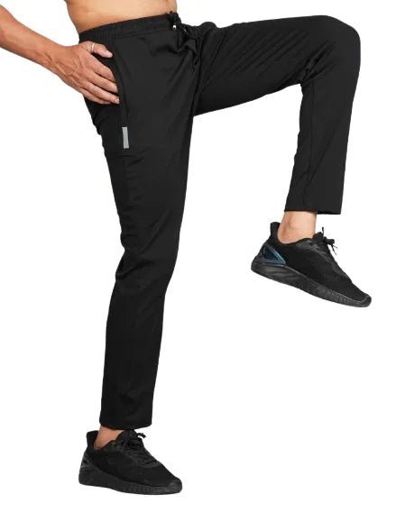 Men Solid Relax Fit Navy Blue Joggers with FickaPlus