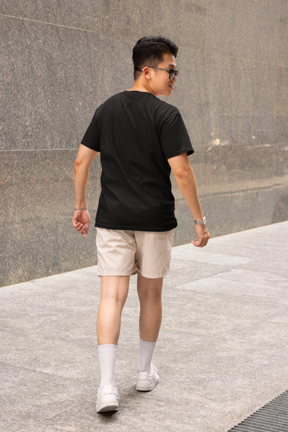 Men Black Skate Printed Regular Fit Cotton T-Shirt