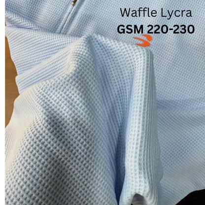 Ficka Half Zipper Sky Blue Polo T-shirt For Men